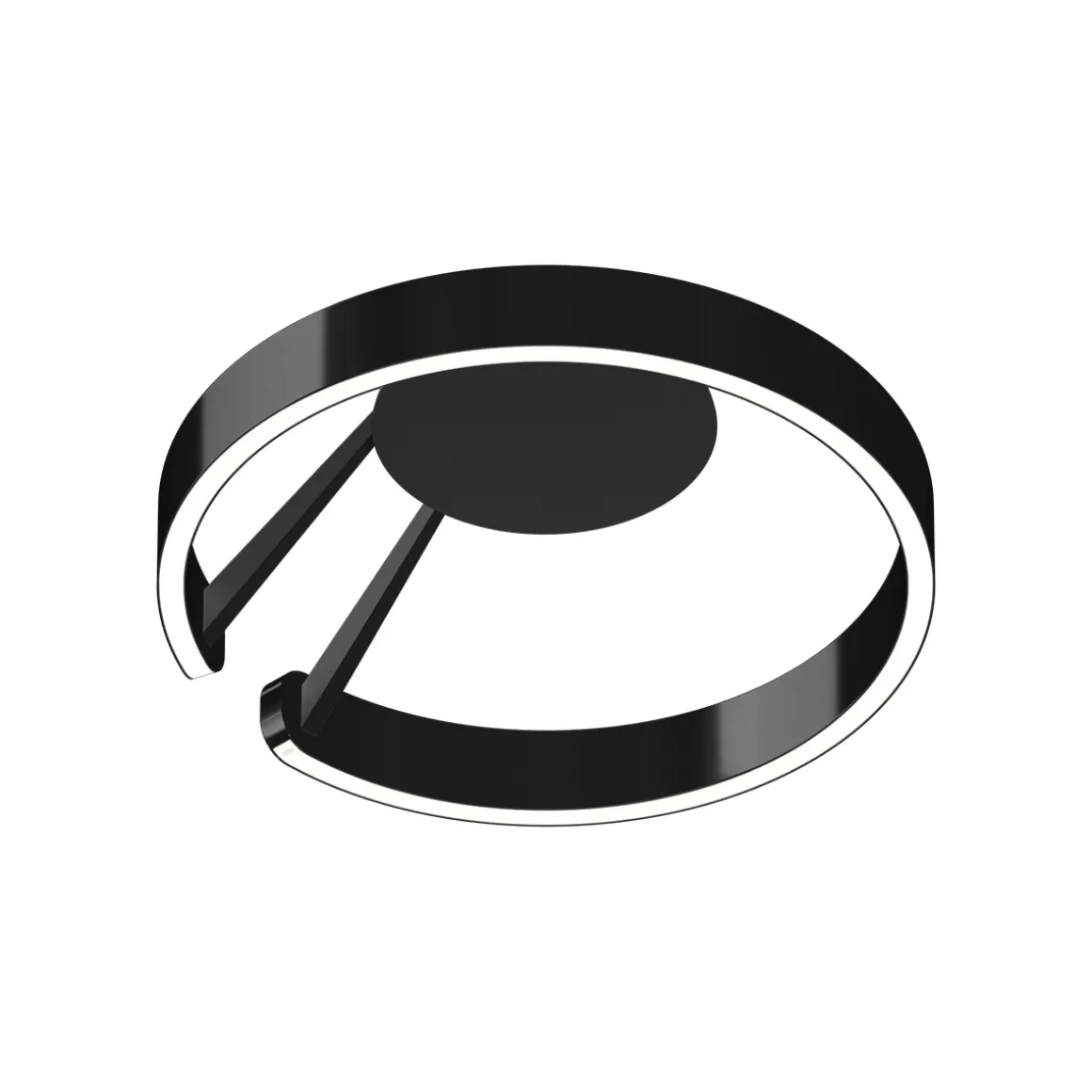 Occhio Mito aura 40 wide LED Wand- / Deckenleuchte, Base: schwarz matt