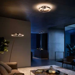 Occhio Mito aura 40 wide LED Wand- / Deckenleuchte, Base: schwarz matt