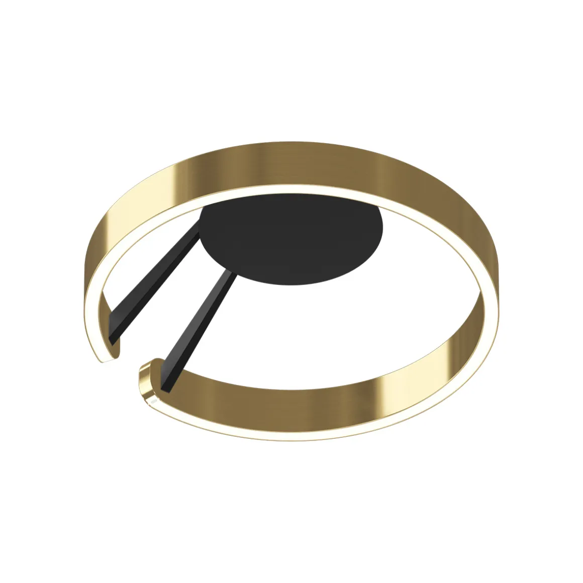 Occhio Mito aura 40 wide LED Wand- / Deckenleuchte, Base: schwarz matt