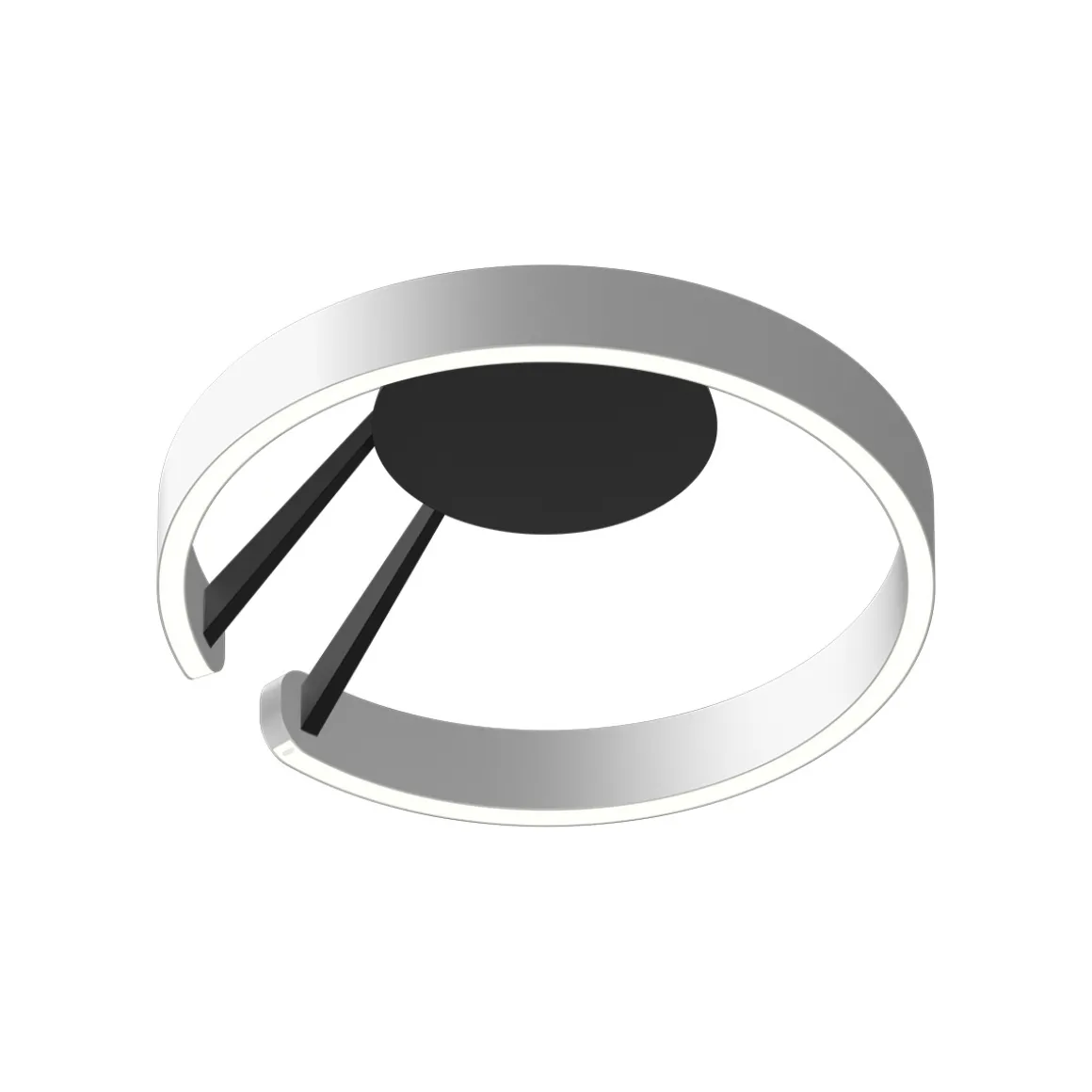 Occhio Mito aura 40 wide LED Wand- / Deckenleuchte, Base: schwarz matt