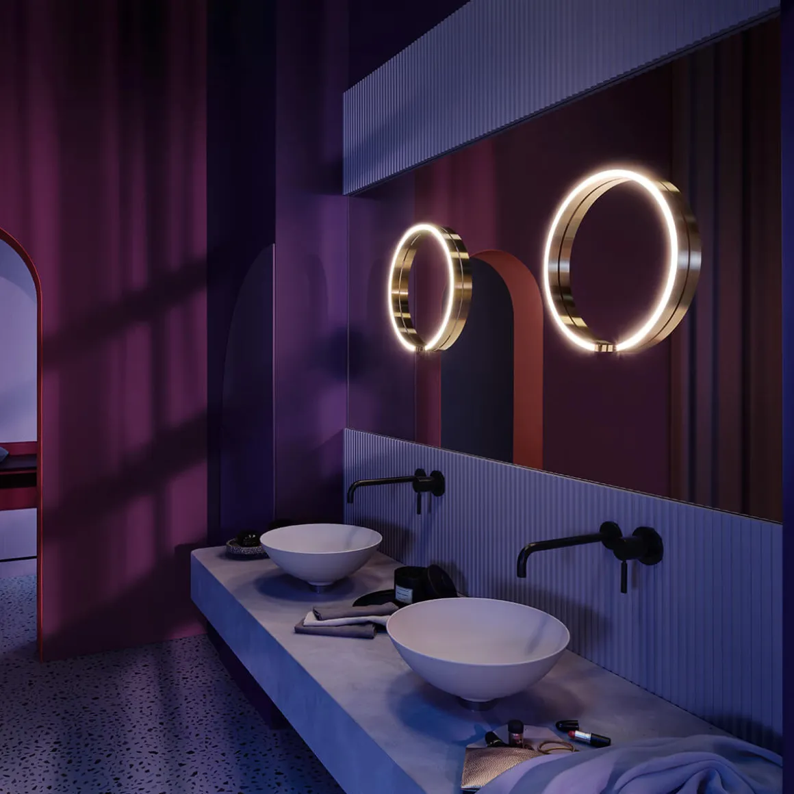 Occhio Mito sfera su 40 wide Spiegelleuchte