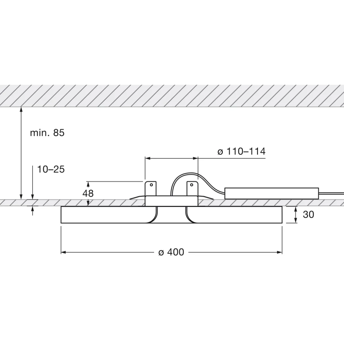Occhio Mito soffitto 40 flat narrow LED Deckenleuchte