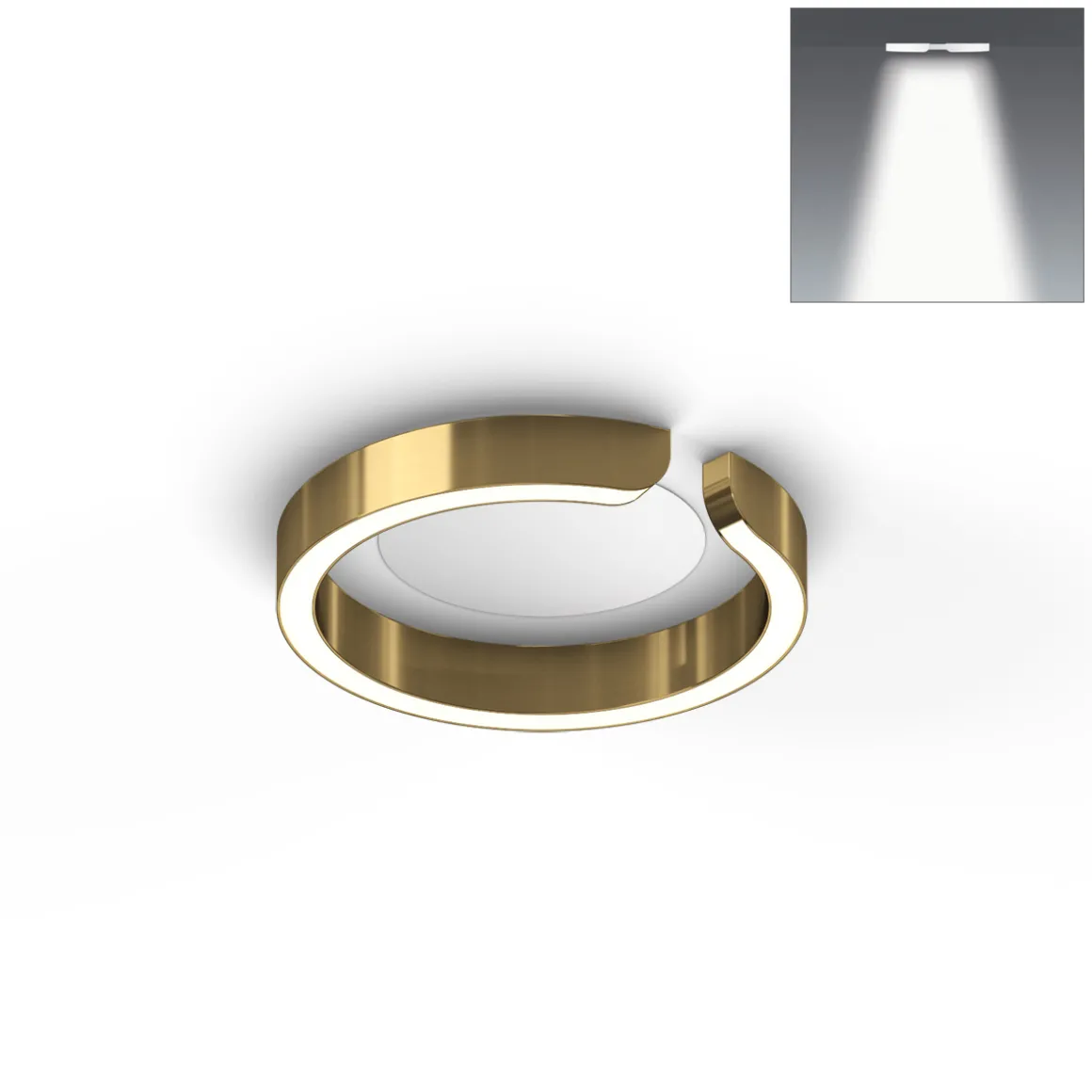 Occhio Mito soffitto 20 flat narrow LED Deckenleuchte