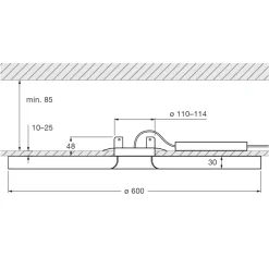 Occhio Mito soffitto 60 flat narrow LED Deckenleuchte