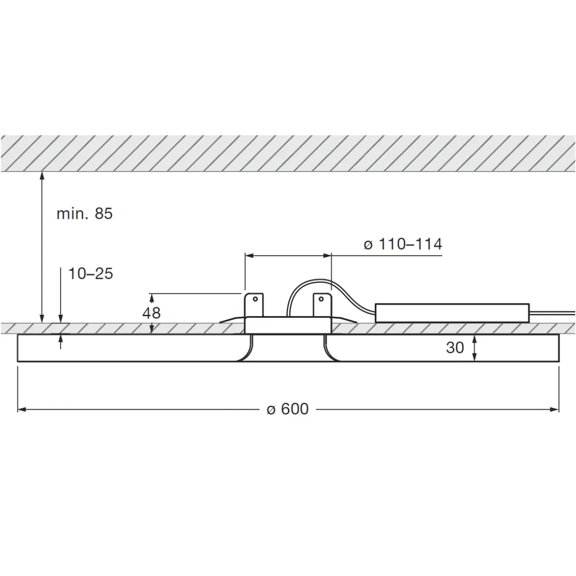 Occhio Mito soffitto 60 flat narrow LED Deckenleuchte