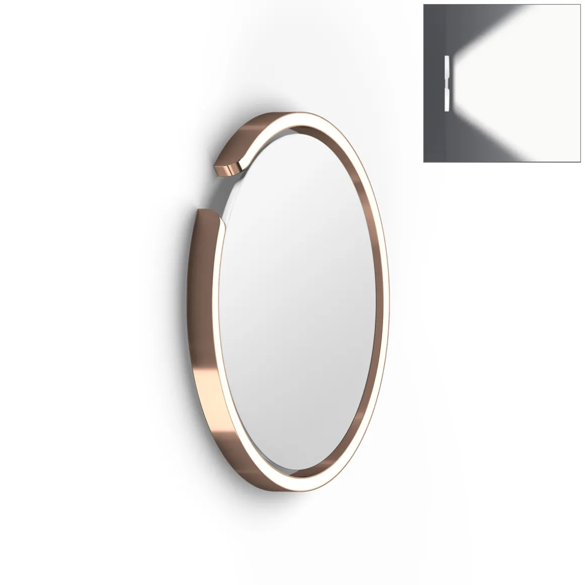 Occhio Mito soffitto 40 up wide LED Wandleuchte