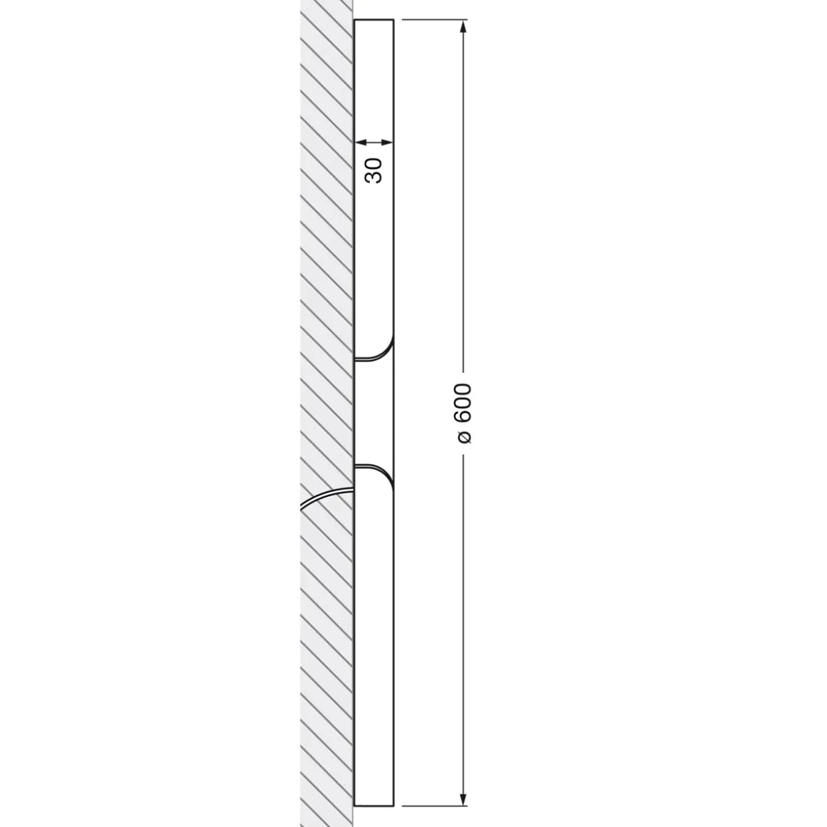 Occhio Mito soffitto 60 up "air" wide LED Wandleuchte