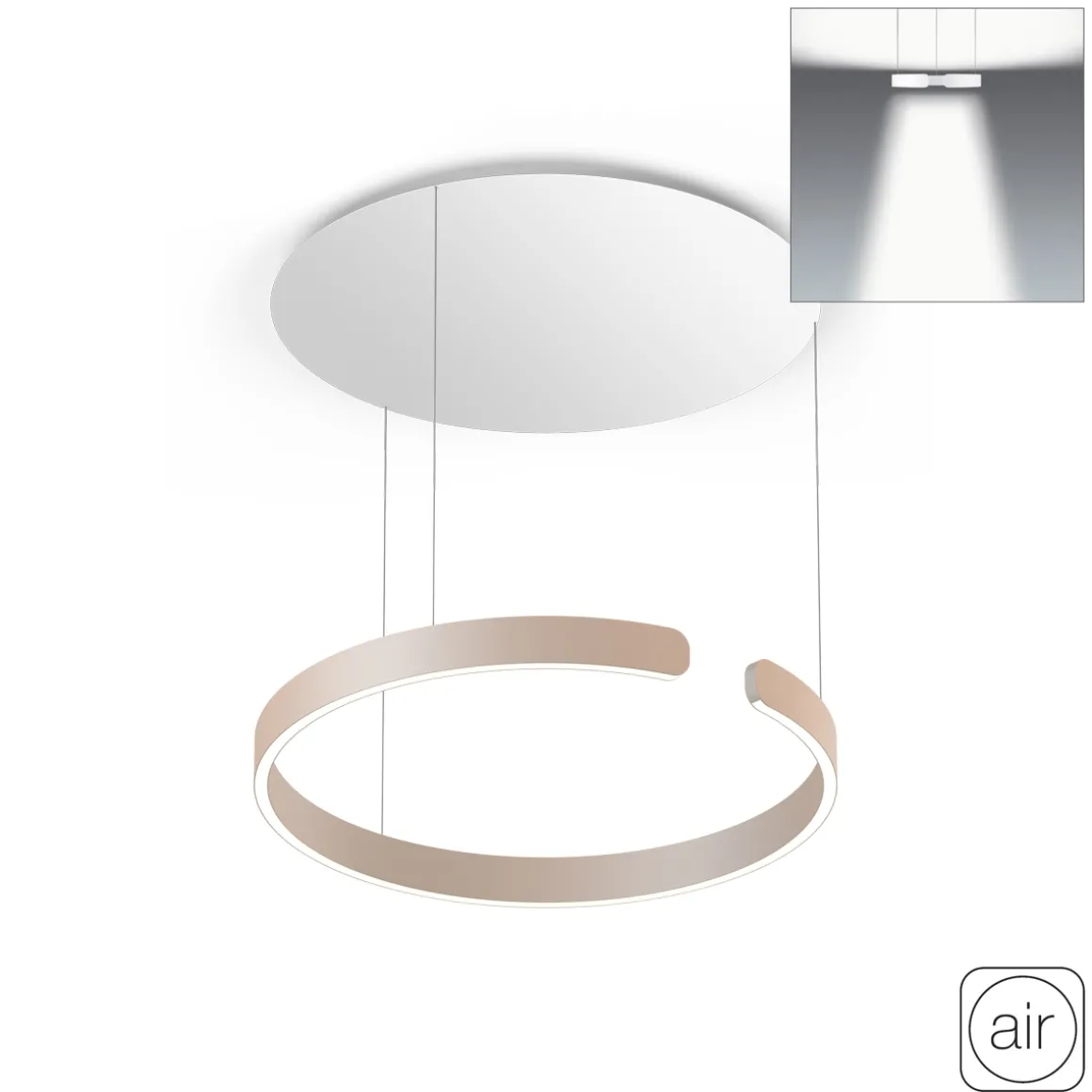 Occhio Mito sospeso 60 var up "air" narrow LED Pendelleuchte, variabel