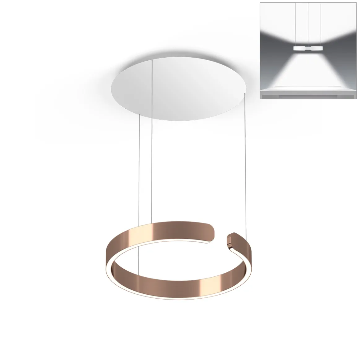 Occhio Mito sospeso 40 var up wide LED Pendelleuchte, variabel