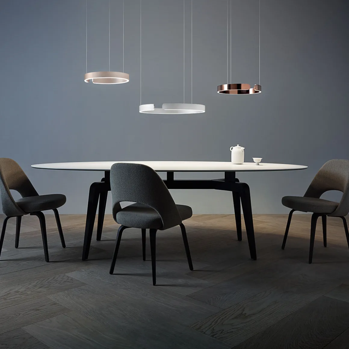 Occhio Mito sospeso 60 var up "air" wide LED Pendelleuchte, variabel