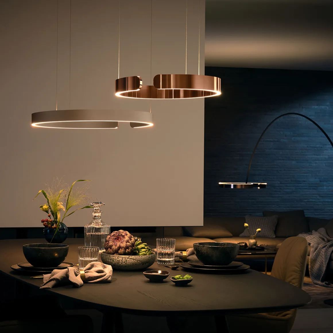 Occhio Mito sospeso 60 var up "air" wide LED Pendelleuchte, variabel