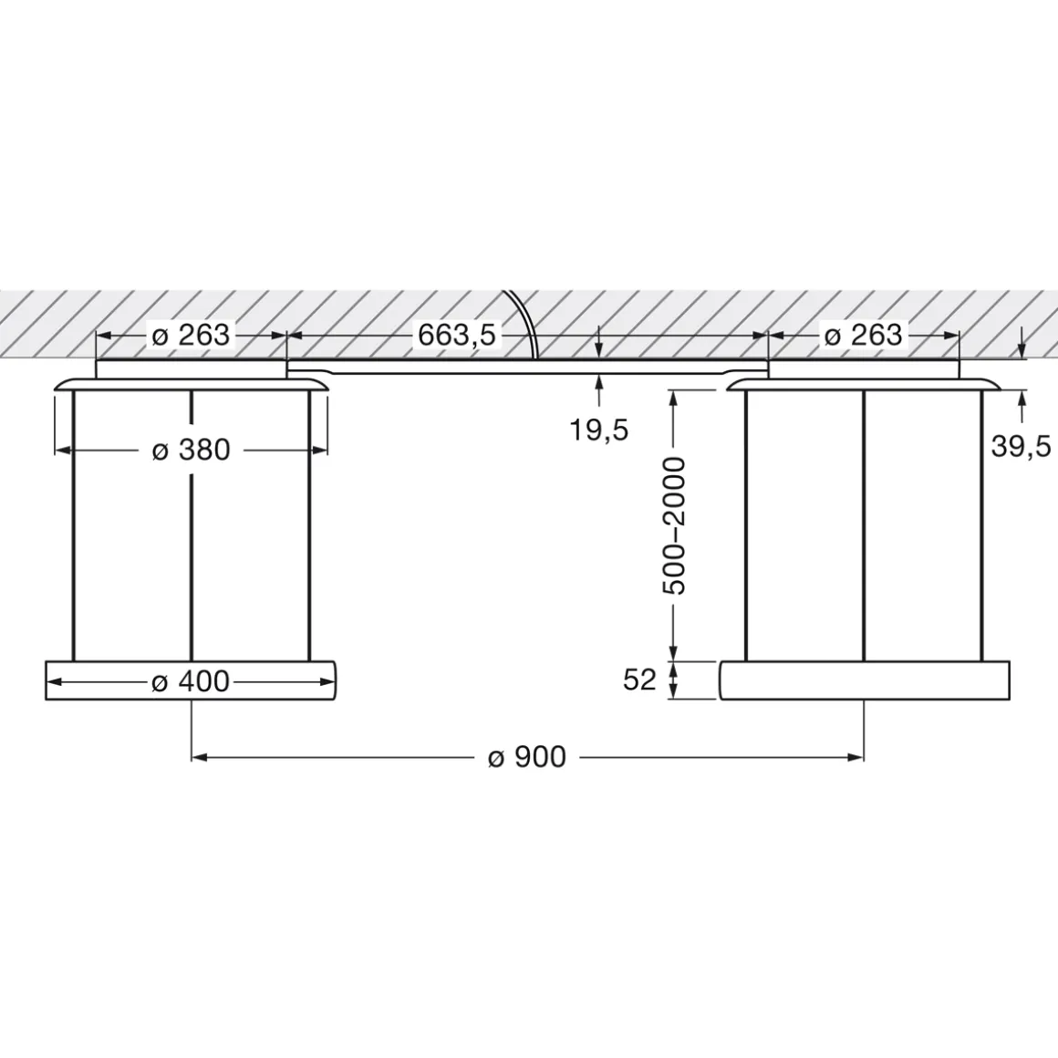 Occhio Mito sospeso due 40 var "air" narrow LED Pendelleuchte, variabel