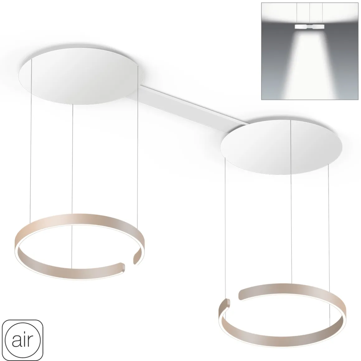 Occhio Mito sospeso due 60 var "air" narrow LED Pendelleuchte, variabel