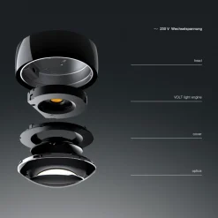 Occhio Piu alto 3d Volt S80 Deckenstrahler, 3000 K