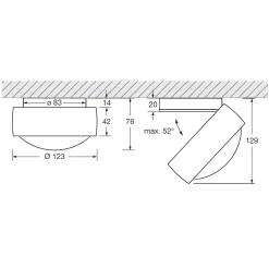 Occhio Piu alto Volt C80 Deckenstrahler, 2700 K
