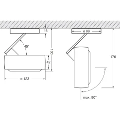 Occhio Piu R alto 3d Volt S80 Deckenstrahler, 3000 K