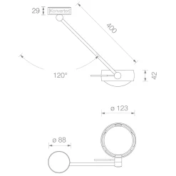 Occhio Sento C soffitto singolo up LED Deckenleuchte, 40 cm, 2700 K