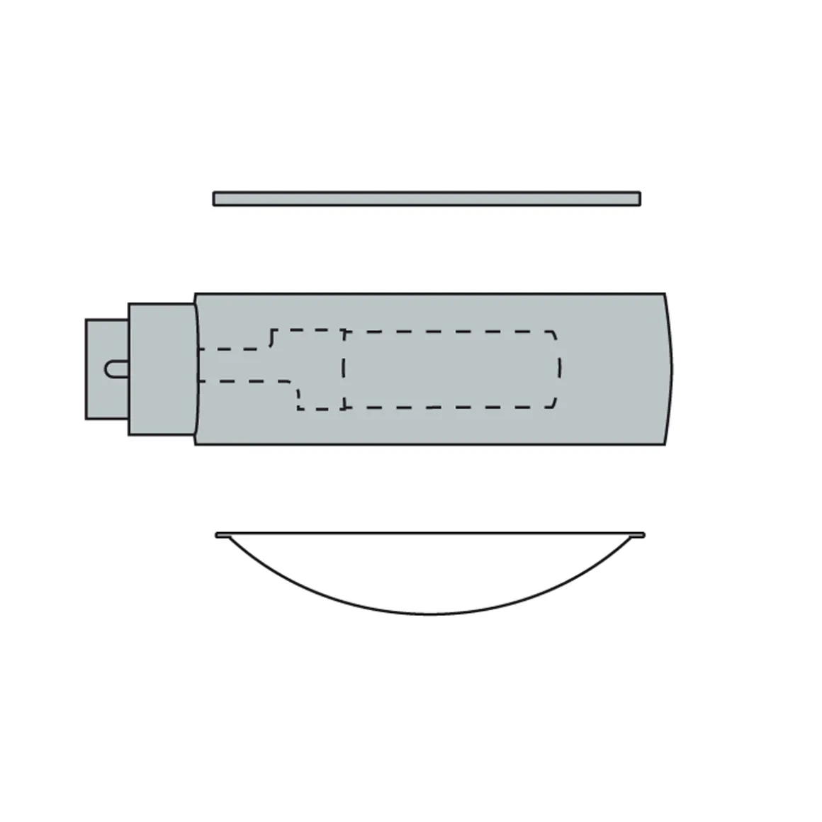 Occhio Sento C verticale up "air" LED Wandleuchte, 2700 K