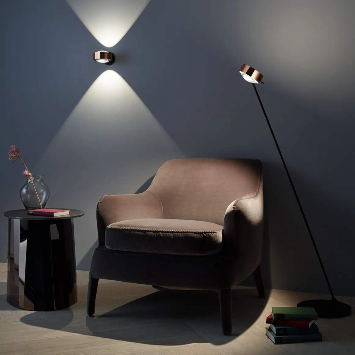 Occhio Sento D verticale up "air" LED Wandleuchte, 2700 K