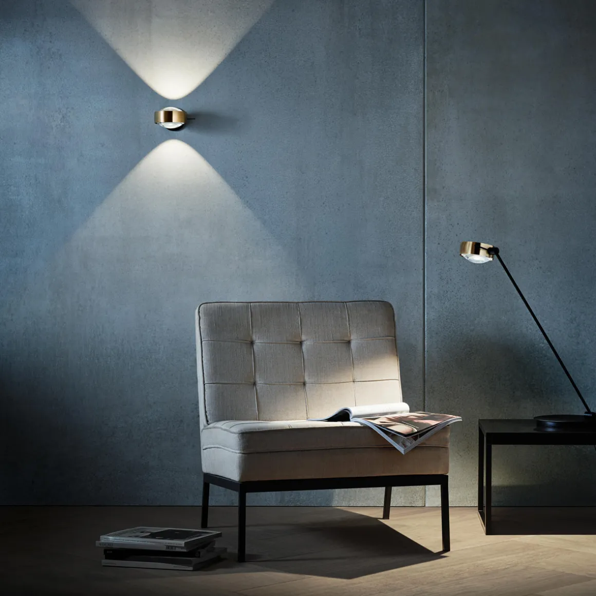 Occhio Sento D verticale up "air" LED Wandleuchte, 2700 K