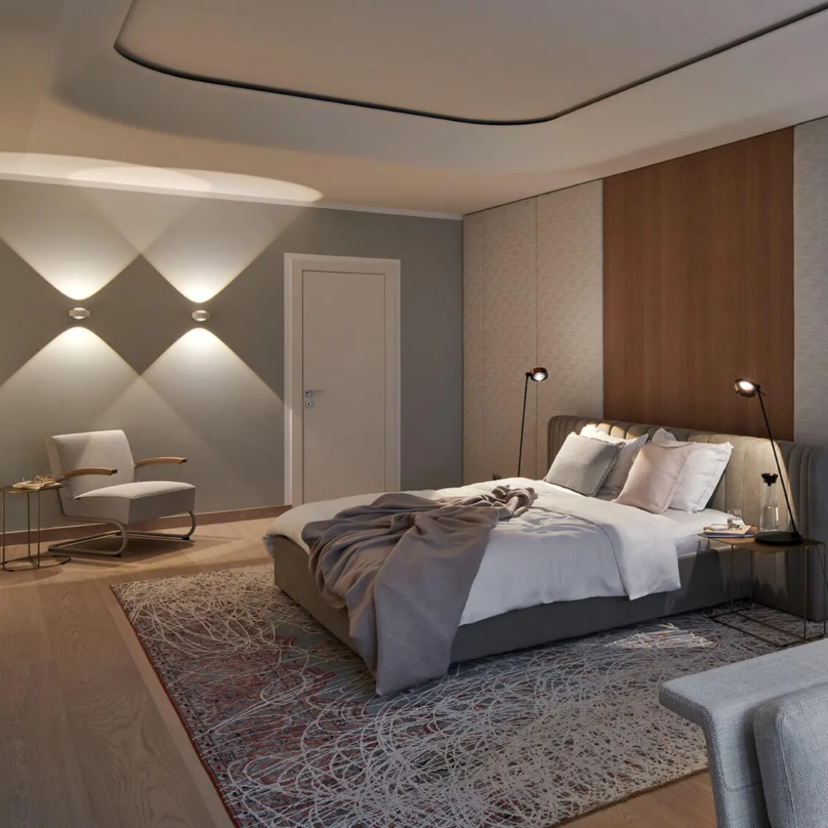 Occhio Sento D verticale up "air" LED Wandleuchte, 2700 K