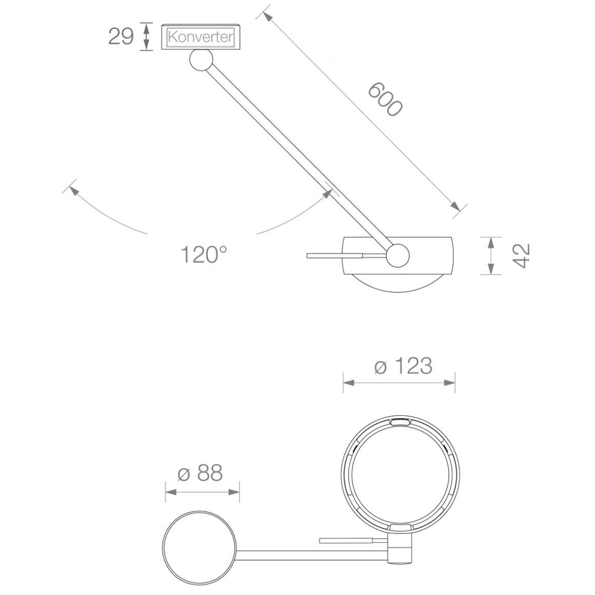 Occhio Sento E soffitto singolo up LED Deckenleuchte, 60 cm, 2700 K