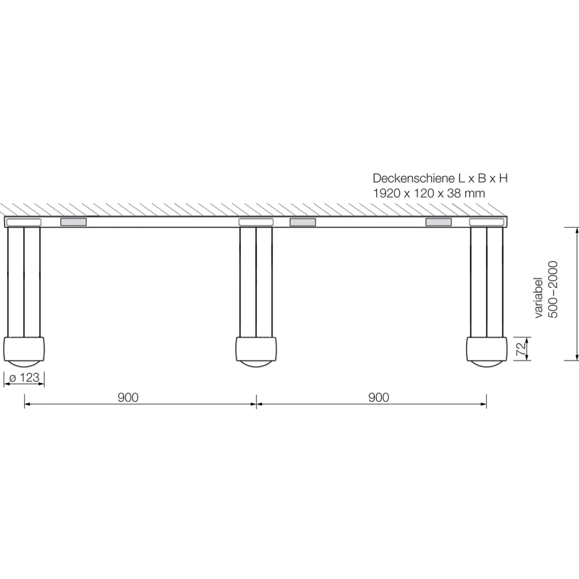 Occhio Sento E sospeso tre up "air" LED Pendelleuchte, 2700 K, variabel