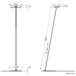 Occhio Sento E terra LED Stehleuchte, 2700 K
