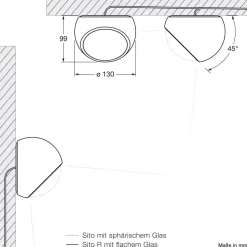 Occhio Sito lato Volt C80 Wand- / Deckenleuchte