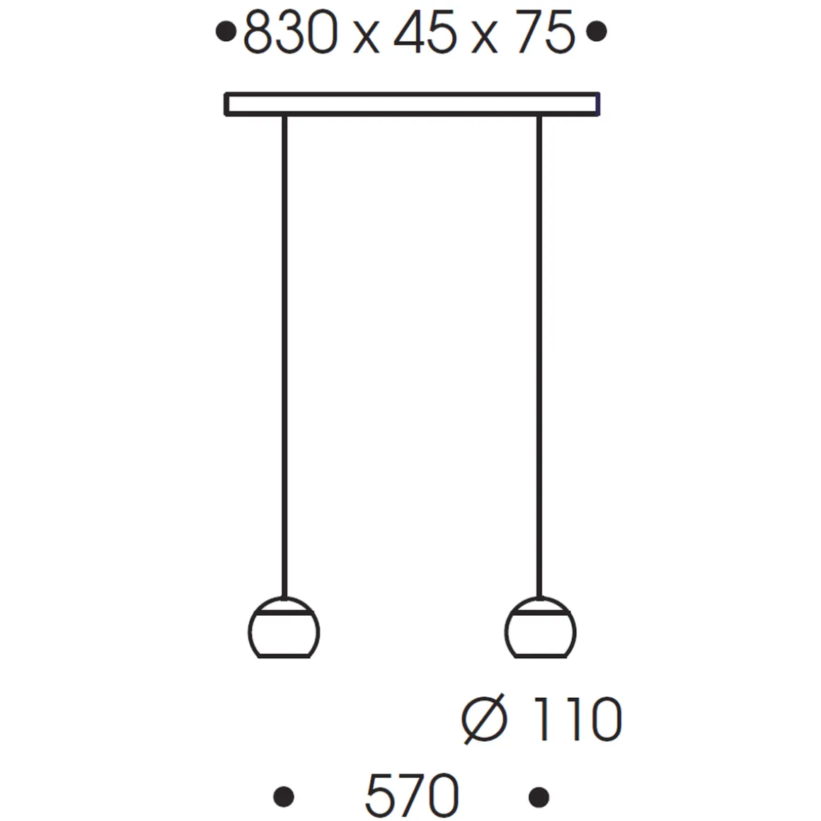 Oligo Balino LED Pendelleuchte, 2-flg.