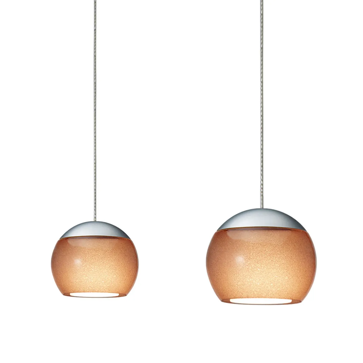 Oligo Balino LED Pendelleuchte, 2-flg., unsichtbare Höhenverstellung, Baldachin: weiß matt