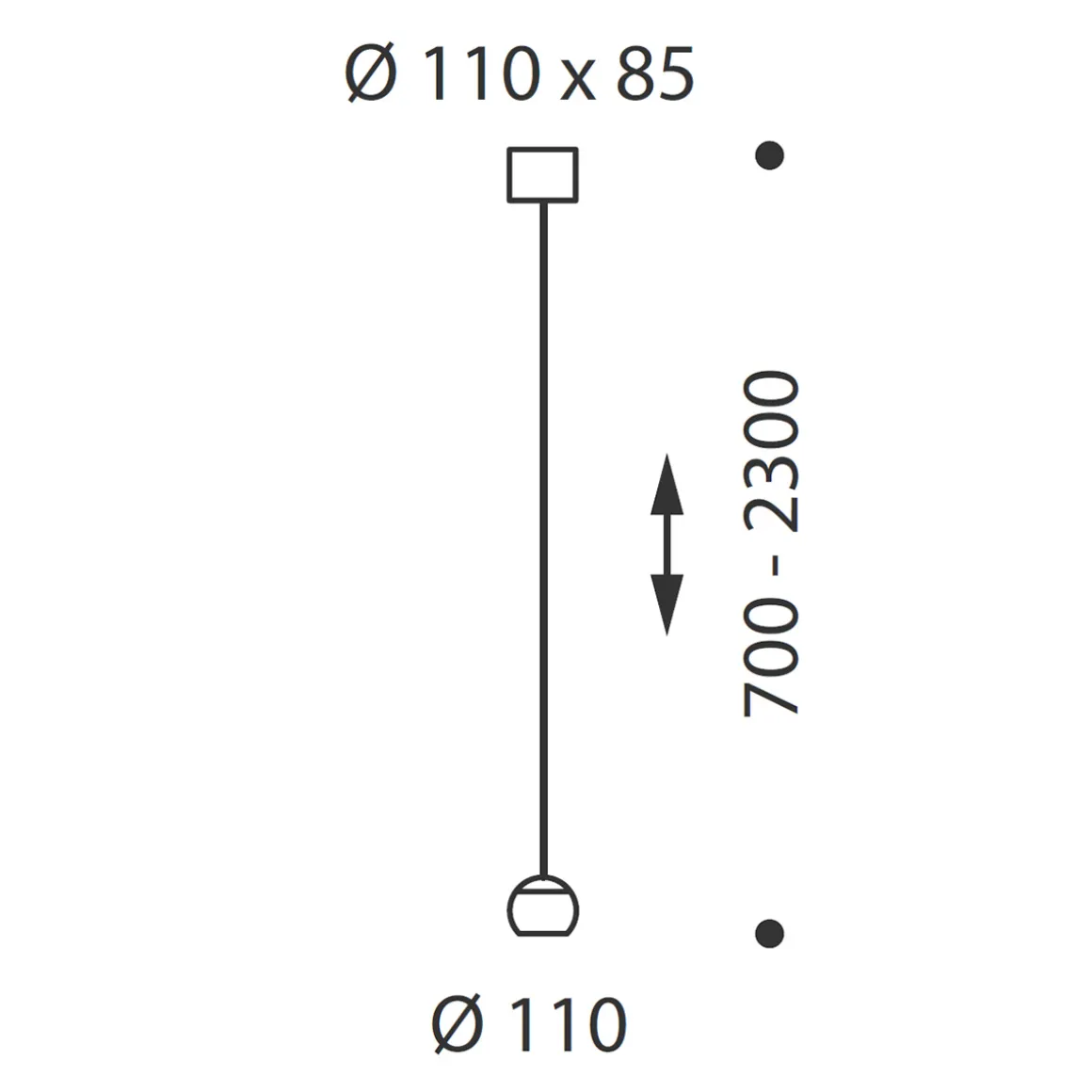 Oligo Balino LED Pendelleuchte, unsichtbare Höhenverstellung
