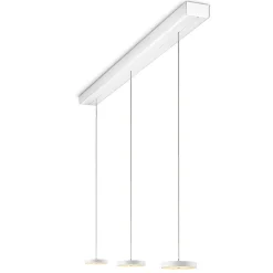 Oligo Decent LED Pendelleuchte, 3-flg., TW, unsichtbare Höhenverstellung, Baldachin: weiß matt
