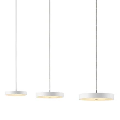 Oligo Decent LED Pendelleuchte, 3-flg., TW, unsichtbare Höhenverstellung, Baldachin: Chrom