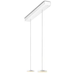 Oligo Decent LED Pendelleuchte, 2-flg., TW, unsichtbare Höhenverstellung, Baldachin: weiß matt
