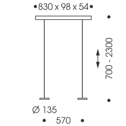 Oligo Decent LED Pendelleuchte, 2-flg., TW, unsichtbare Höhenverstellung, Baldachin: weiß matt