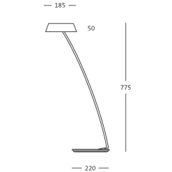 Oligo Glance LED Tischleuchte, gebogen