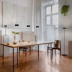 Oligo Grace LED Pendelleuchte, 3-flg., TW, unsichtbare Höhenverstellung, Baldachin: schwarz