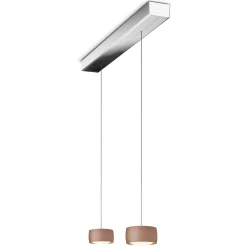 Oligo Grace LED Pendelleuchte, 2-flg., TW, unsichtbare Höhenverstellung, Baldachin: Chrom