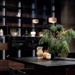 Oligo Grace LED Pendelleuchte, 2-flg., TW, unsichtbare Höhenverstellung, Baldachin: Chrom