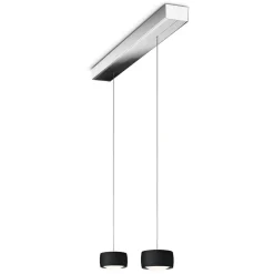 Oligo Grace LED Pendelleuchte, 2-flg., TW, unsichtbare Höhenverstellung, Baldachin: Chrom