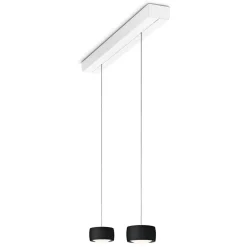 Oligo Grace LED Pendelleuchte, 2-flg., TW, unsichtbare Höhenverstellung, Baldachin: weiß matt