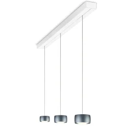 Oligo Grace LED Pendelleuchte, 3-flg., TW, unsichtbare Höhenverstellung, Baldachin: weiß
