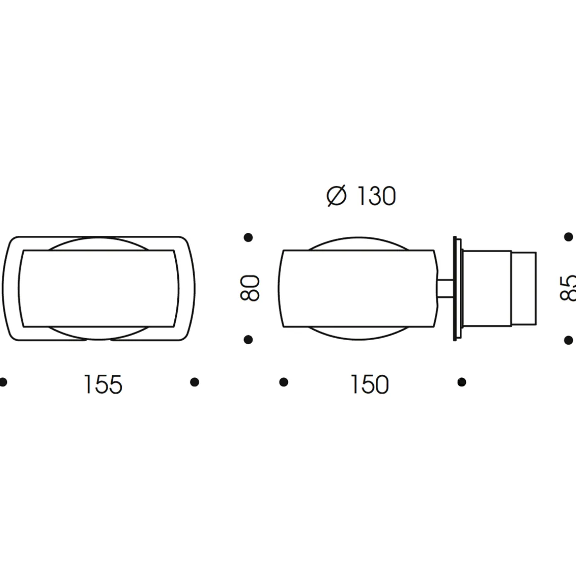 Oligo Grace LED Wandeinbauleuchte, Taster (8 Modi), Auslaufmodell