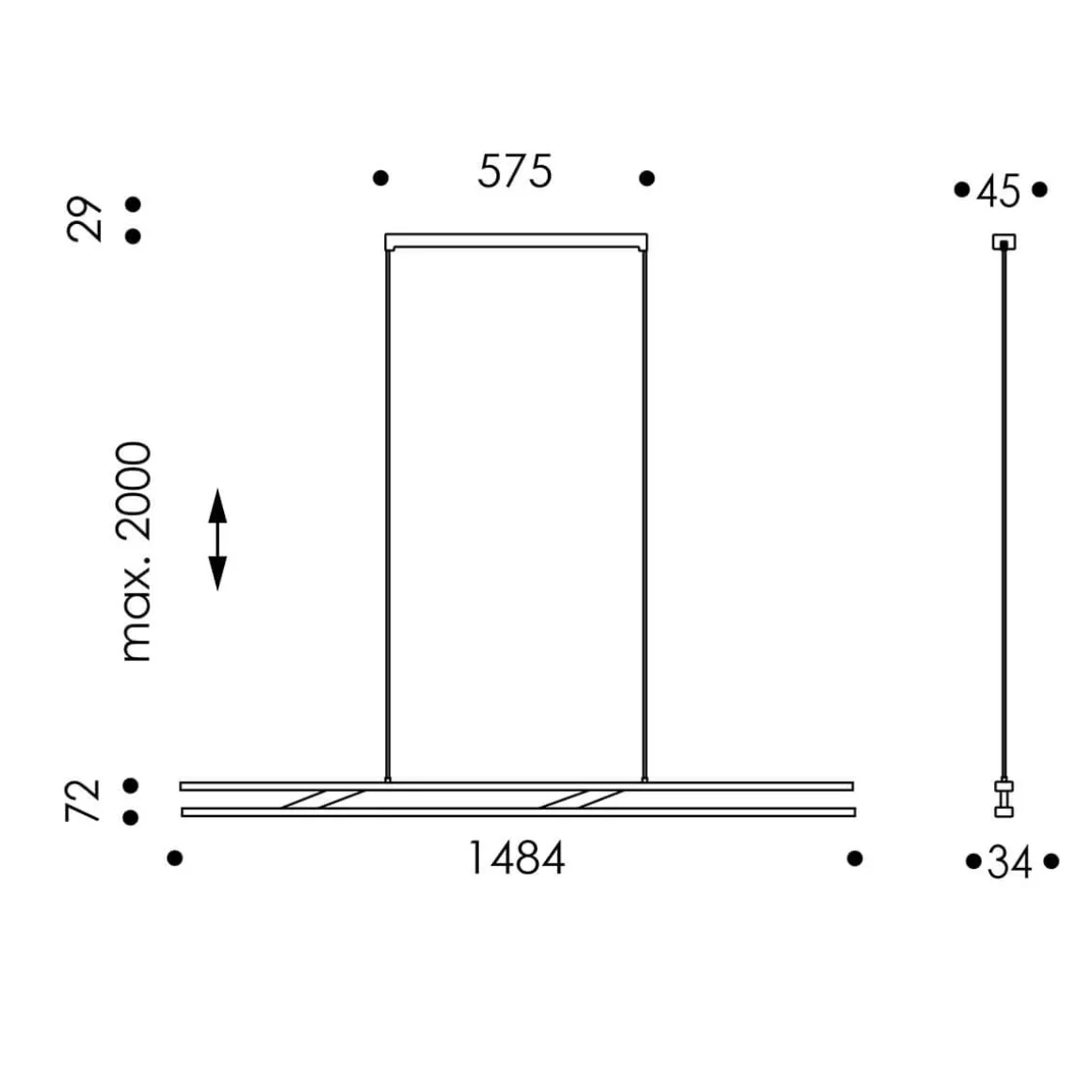 Oligo Linto LED Pendelleuchte, TW, fix