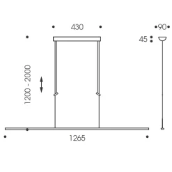 Oligo Lisgo Sky Straight LED Pendelleuchte