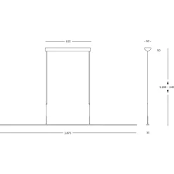 Oligo Lisgo Sky Straight Max LED Pendelleuchte