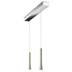 Oligo Rio LED Pendelleuchte, 2-flg., unsichtbare Höhenverstellung, Baldachin: Chrom