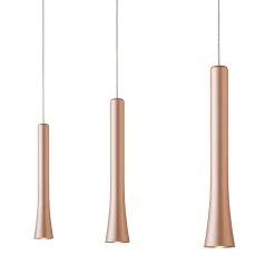 Oligo Rio LED Pendelleuchte, 3-flg., unsichtbare Höhenverstellung, Baldachin: Chrom