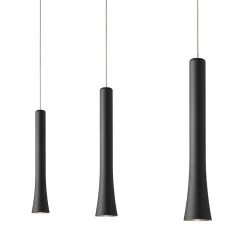 Oligo Rio LED Pendelleuchte, 3-flg., unsichtbare Höhenverstellung, Baldachin: Chrom